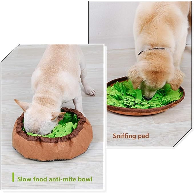 AWOOF Pet Snuffle Mat for Dogs, Interactive Feed Game for Boredom, Encourages Natural Foraging Skills for Cats Dogs Bowl Travel Use, Dog Treat Dispenser Indoor Outdoor Stress Relief - Image 3