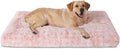 Bedfolks Waterproof Dog Crate Bed with Removable Washable Cover, Plush Faux Fur Pad, Extra Large, Fluffy Kennel Bed, 41"x27", Pink by Bedfolks