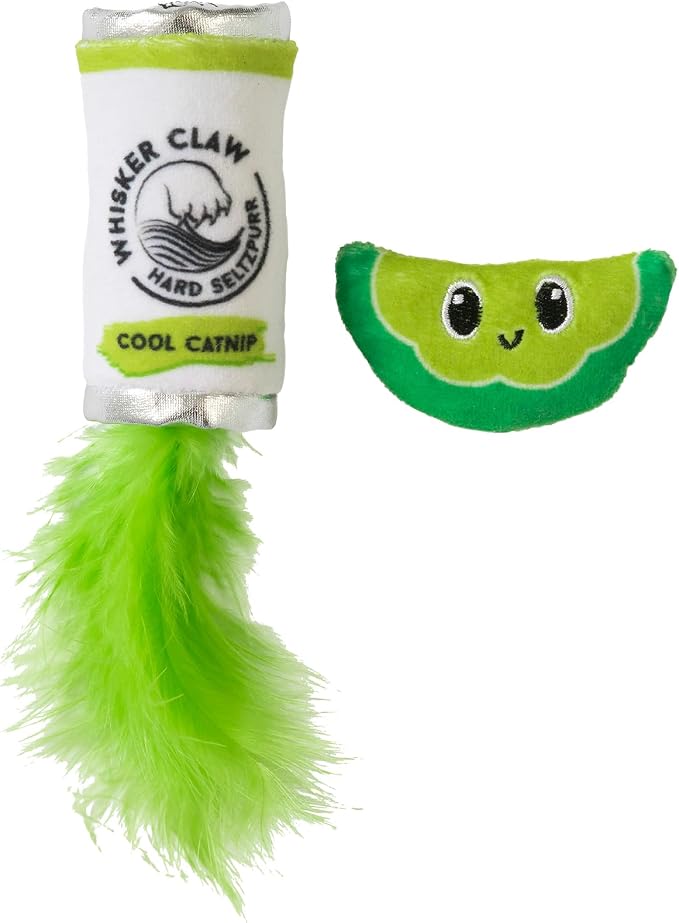 Quirky Kitty Whisker Claw and Lime Catnip Crinkle Plush Cat Toy, Pack of 2 | Soft textured pair with rustling sound effects, sparks batting, kicking and playful sessions for felines at home every day - Image 4