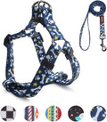 Dog Harness Leash Set Adjustable Heavy Duty No Pull Halter Harnesses for Small Medium Large Breed Dogs Back Clip Anti-Twist Perfect for Walking (M(19"-26" Chest Girth), Bone) by QQPETS
