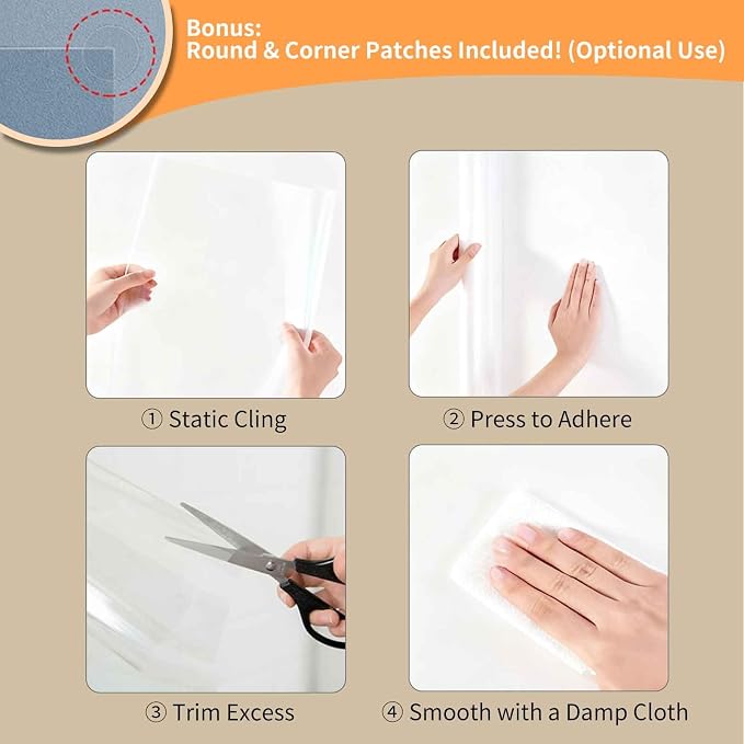 Clear Electrostatic Wall Protector, Static Protective Film, Adhesive-Free, No Residue Protection for Behind Trash Cans, Against Dog Scratches, Furniture, Doors, Splashes and Stains (15.78in*9.84ft) - Image 8