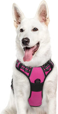 Eagloo Dog Harness for Large Dogs, No Pull Pet Vest with 2 Leash Clips | No Choke with Handle, Adjustable Comfort Fit, Reflective Strips, Easy Walking Control, Rose Red, X-Large by GoExplorewithEagloo