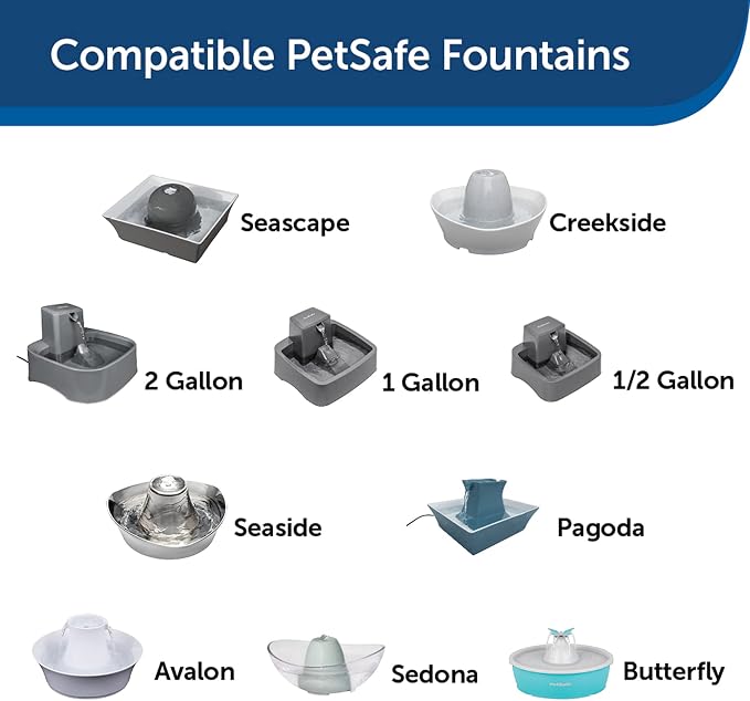 PetSafe Drinkwell Avalon & Pagoda Fountain Activated Carbon Filters - Better Hydration Choice - Long-Lasting Purity - Odor-Free Drinking - Universal Filter Replacement (Pack of 120) - Image 2