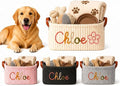 Personalized Large Dog Toy Basket, Corduroy Dog Toy Bin Storage with Name | Custom Cat Toy Basket with Handles, Soft Puppy Toy Basket, Pet Supplies, Gift for Dog Lovers,4 Colors by Unknown