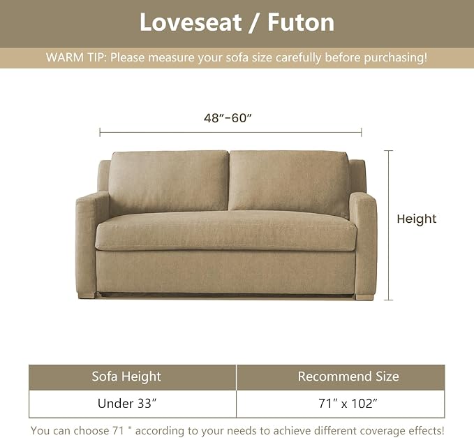 MYSKY HOME Couch Cover for Dogs, Sectional Couch Cover, Beige Lines Sofa Covers for Sectional Sofa L Shape Love Seat Couch Covers for Dogs Pets, Sofa Slipcovers Washable Soft Throw, 71"X102" - Image 6