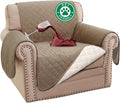 Turquoize 100% Waterproof Sofa Covers Chair Cover Slipcover Couch Protector Triple Non-Slip Sofa Slipcover for 1 Cushion Furniture Protector for Pets, Kids,Dog (Chair 23", Taupe) by Turquoize