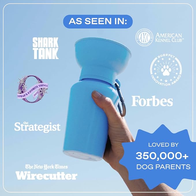 Springer Flip Dog Water Bottle | Portable Drinking Feeder with Foldable Food-Grade Silicone Bowl | One-Hand Squeeze & Leak-Proof | BPA-Free 20oz | Walking, Hiking & Camping | Puppy Essentials - Image 6