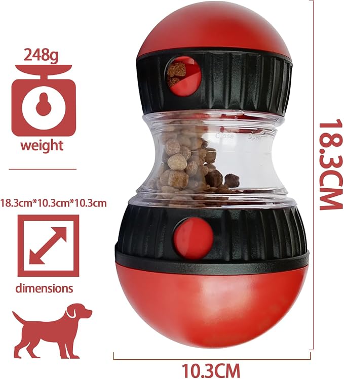 Dog Food Puzzle Toys, Adjustable Dog Treat Dispensing Dogs Toys, Interactive Chase Slow Feeder for Boredom and Stimulating, IQ Training for Medium/Large Dogs - Image 2