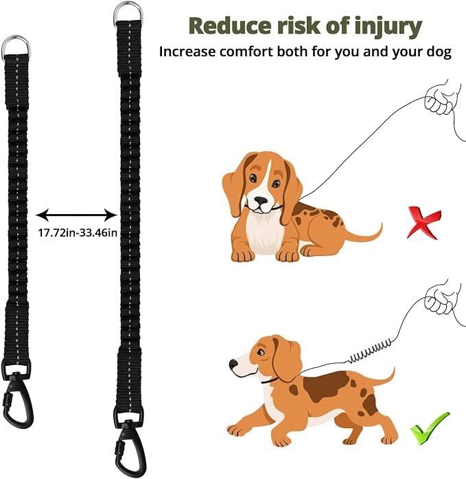jenico Long Dog Leash 15FT: Heavy Duty Rope Leashes for Dogs Training with Swivel Lockable Hook Reflective Threads Bungee and Padded Handle - Dog Lead for Large Small Medium Dogs Outside Walking - Image 5