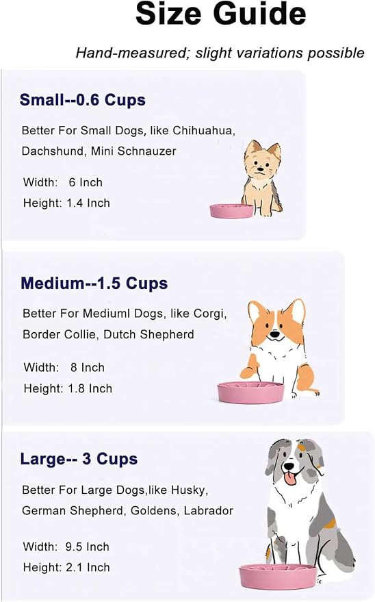LE TAUCI Slow Feeder Dog Bowls Ceramic,3 Cups Slow Feeding Dog Bowl Medium Large Breed, Pet Bowl for Fast Eaters, Puzzle Pet Dishes, Pink Bloom - Image 5