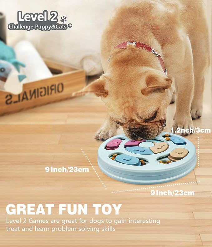 Joansan Interactive Dog Puzzle Game Toys, Dog Enrichment Toys for Puppy Mentally Stimulating Treat Dispenser Dog Treat Puzzle Feeder for Small,Medium and & Large Dogs Treat Training (Blue) - Image 4