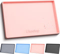 34" x 22" Extra Thick Silicone Mat Waterproof with Raised Edge, Pink | Under Sink Mat for Kitchen & Bathroom, Kitchen Cabinet Liner, Multi-Purpose for Storage & Protection by ukeetap