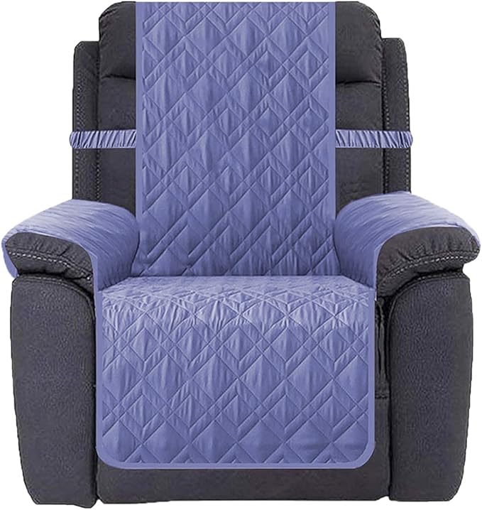 Ameritex Waterproof Nonslip Recliner Cover Stay in Place, Dog Chair Cover Furniture Protector, Ideal Recliner Slipcovers for Pets and Kids (Violetblue, 23") by Ameritex