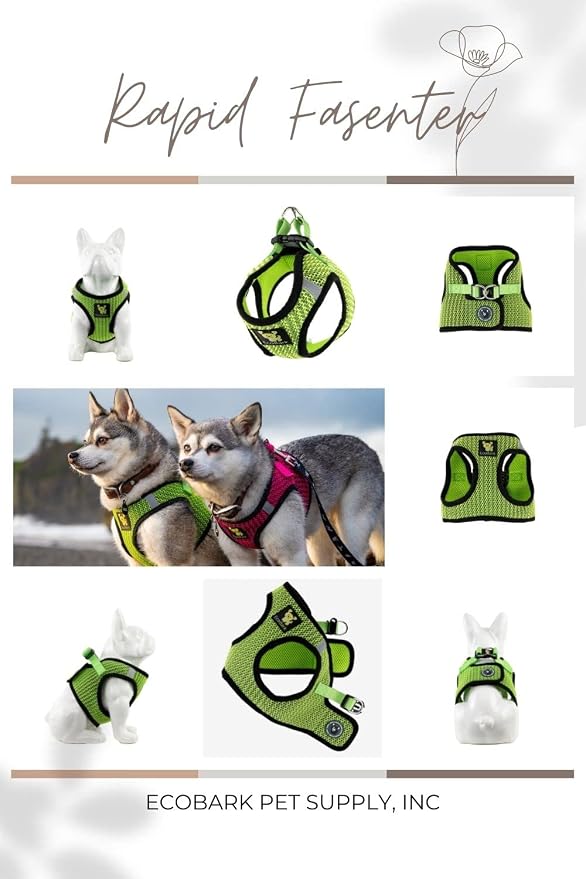 EcoBark Step in Dog Harness Reflective Soft Ultra Padded Mesh Dog Harnesses for XXS, XS, Small, and Medium Dogs Eco-Friendly Comfort Secure Halter No Pull Adjustable Pet Vest - Image 5