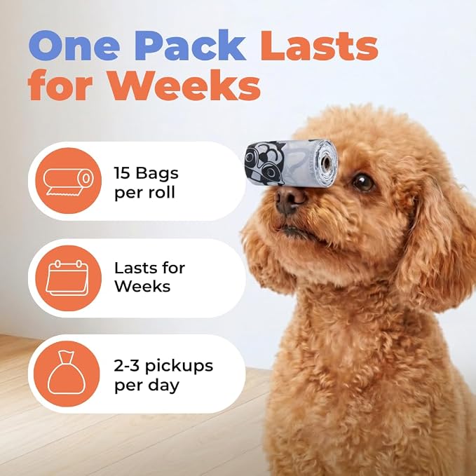 Best Pet Supplies Poop Bags for Dogs - White, 150 Count | Scented, Leak-proof, Easy-Tear perforations, 15 Thick Bags per roll, Outdoor Walking & Travel, Fits Standard Holders - Image 6