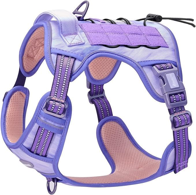 AUROTH Dog Harness for Small Medium Dogs, Tactical No Pull Dog Vest | No Choke, Heavy Duty, Reflective, Military K9, Adjustable, Handle, Easy Control for Walking, Army yellow, Small by AurothPets