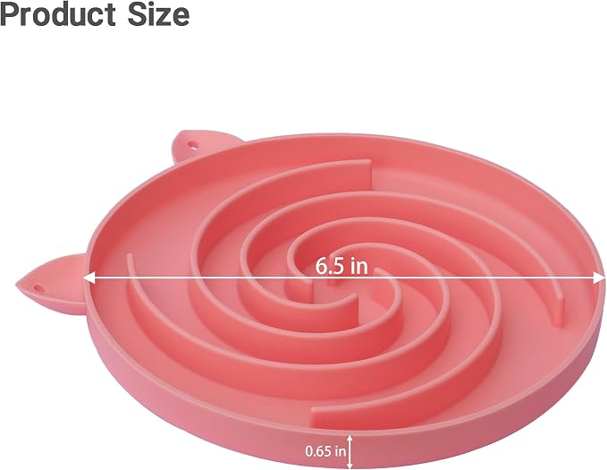 Bifeaw Slow Feeder Cat Bowl, Easy to Clean Silicone Bowl, Ideal for Dry and Wet Food (Purple and Pink) - Image 6