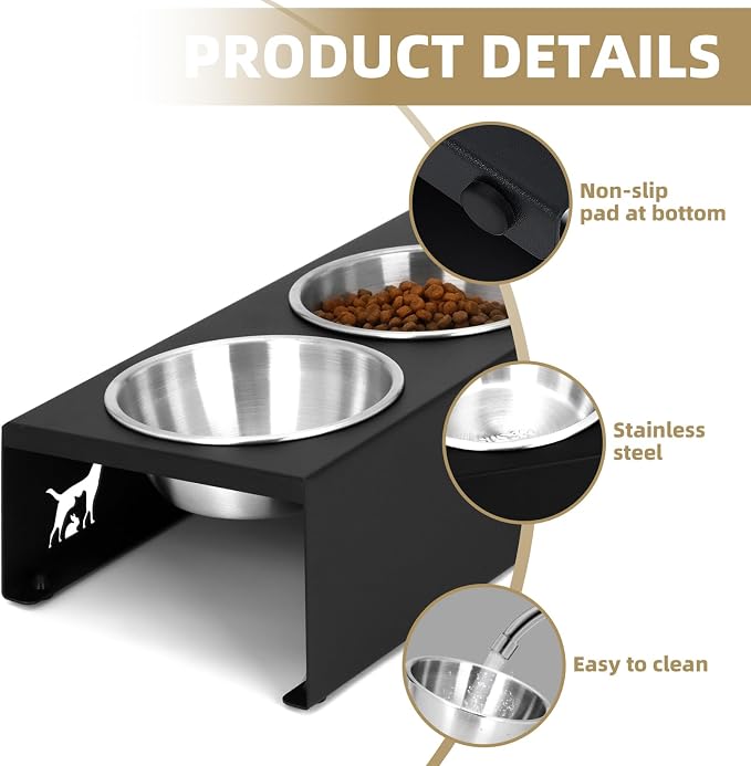 Elevated Cat Food Bowls [3 Pack] - 15° Tilted Stainless Steel, Anti-Vomit Raised Pet Feeder with Non-Slip Base, Ergonomic Whisker-Friendly Bowl Set for Indoor Cats & Kittens - Image 7