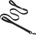 Heavy Duty Dog Leash with 2 Comfortable Padded Handles, 6 FT Traffic Handle Extra Control, Highly Reflective Threads Leash for Small/Medium/Large Dogs (Black) by DogSupplies