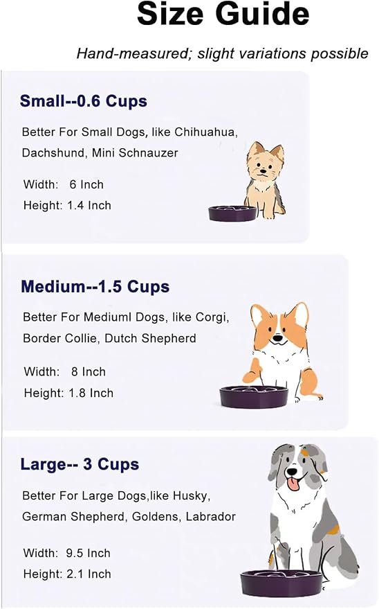 LE TAUCI Dog Bowls Slow Feeder Ceramic, 1.5 Cup Slow Feeding Bowl for Small and Medium Breed, Puzzle Dog Food Bowl for Fast Eater, Maze Purple - Image 4