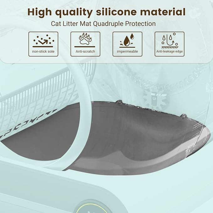 DuckSky Silicone Cat Litter Pad Replacement Part for 65L+9L Self Cleaning Litter Box, Leakproof Silicone Mat, Anti-Stick Accessory [Only Compatible with Orders Purchased After February 17, 2025] - Image 5