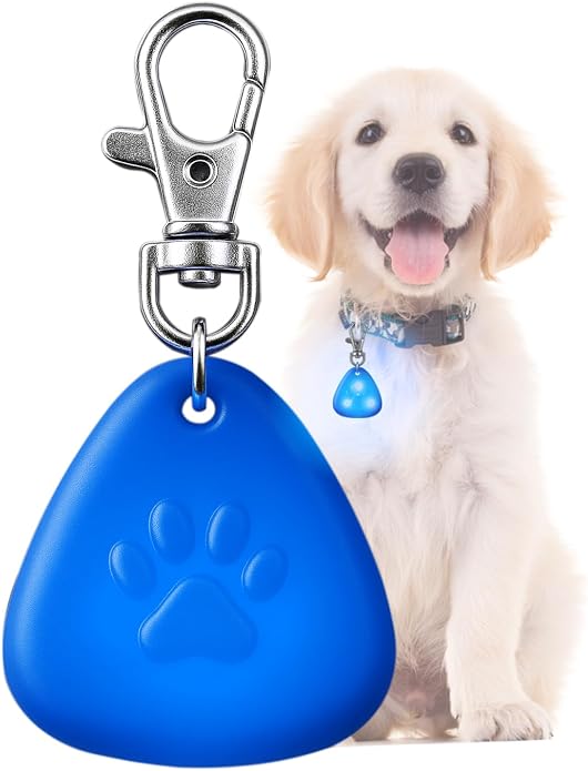 QUELIEN LED Dog Collar Light, Clip-On Dog Safety Light for Night Walking, High Visibility Light Up Dog Collar Accessory for Summer Camping & Hiking, Lightweight for All Pets, Blue by QUELIEN