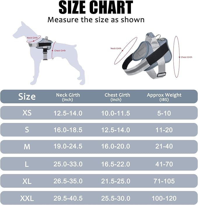 Dog Harness, No-Pull Reflective Dog Vest, Breathable Adjustable Pet Harness with Handle for Outdoor Walking - No More Pulling, Tugging or Choking - Image 4