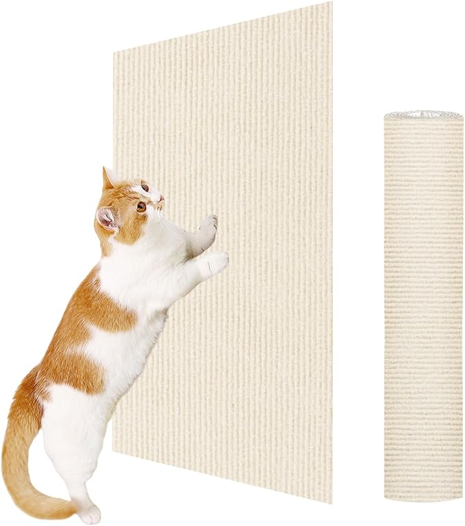 ENONCI 23.6x15.8 Cat Scratcher Mat, Self-Adhesive Cat Scratch Furniture Protector by ENONCI