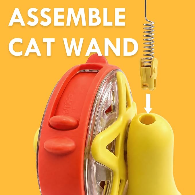 Interactive Cat Toy for Indoor Cats, Ferris Wheel Cat Treat Dispenser Teaser Wand & Suction Cup Base, w/Spoon, Puzzle Feeder Toy for Exercise, Mental Stimulation, Slow Feeding - Image 5