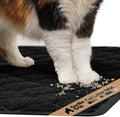 GORILLA GRIP Cat Litter Box Mat, Cushioned Coil Mesh Litter Trapping Mats, Scatter Control Supplies for Less Mess, Phthalate Free, Ultra Deep Catch Grooves, Rinse or Vacuum to Clean, 17x11 Black by Unknown