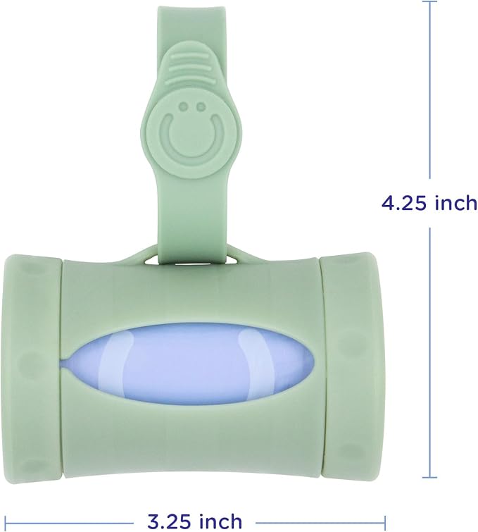 Ubbi Retractable Bag Dispenser for Diaper Bag, Sage | Portable Bag Holder for Travel, Clips to Stroller or Diaper Bag, Newborn Baby Essentials, Includes 24 Lavender Scented Bags - Image 2