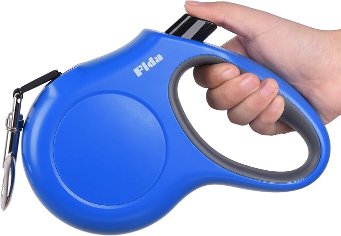 Fida Retractable Dog Leash, 16ft Heavy Duty Pet Walking Leash for Medium/Large Dog up to 110 lbs, Tangle Free. One-Hand Brake (Large, Blue) by Fida