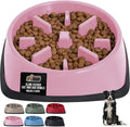 GORILLA GRIP® Patented Slow Feeder Dog and Cat Bowl, BPA Free, 2 Cup Pink | Interactive Puzzle Toy for Food Training Enrichment, Keeps Pets Busy and Prevents Puppy Overeating, All Breeds by Unknown