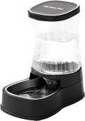 Automatic Gravity Water Dispenser for Dogs, 1Gallon Stainless Steel Dog and Cat Water Bowl Dispenser, Dog Water Fountain Dispenser for Small&Medium Dogs, Cats, Puppies(Black) by GardnerPet
