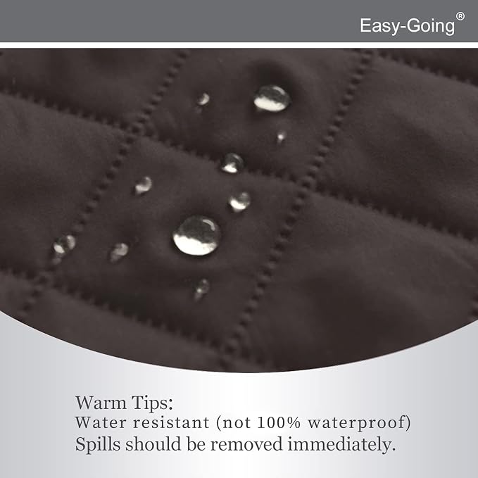 Easy-Going Recliner Chair Slipcover Reversible Sofa Cover Water Resistant Couch Cover Furniture Protector with Elastic Straps for Pets Dog (Recliner 22 inch, Chocolate/Beige) | Machine Washable Slipcover For Dogs, Water Resistant Furniture Mat For Livi... - Image 4