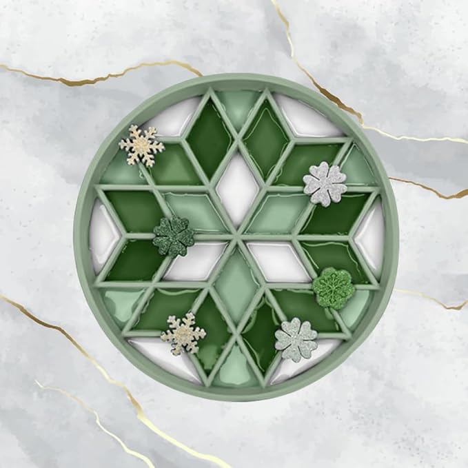 OHMO Slow Feeder Dog Bowl, 7.3" Lick Mat for Dogs, Diamond, Sage Green | Cat Slow Feeder Bowl, Anti Choking, Enrichment Toys, Easy Clean BPA-Free Silicone Feeding Bowl, Boredom and Anxiety Reducer - Image 5