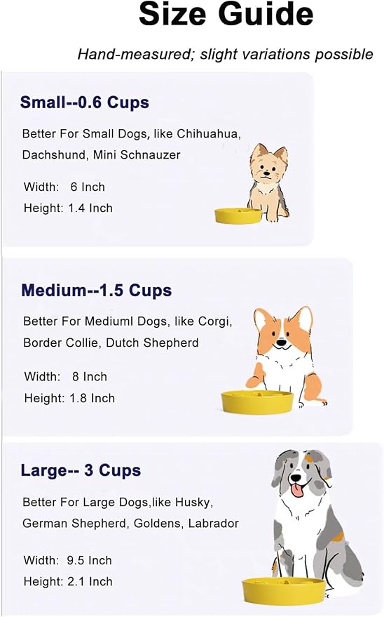 LE TAUCI Slow Feeder Dog Bowls Ceramic,3 Cups Slow Feeding Dog Bowl Medium Large Breed, Pet Bowl for Fast Eaters, Puzzle Pet Dishes, Star Yellow - Image 4