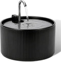 2.2L Ceramic Pet Fountain –Porcelain Pet Water Fountain & Little Dog Drinking Bowl– Automatic Cat Water Dispenser （Black） by Cepheus