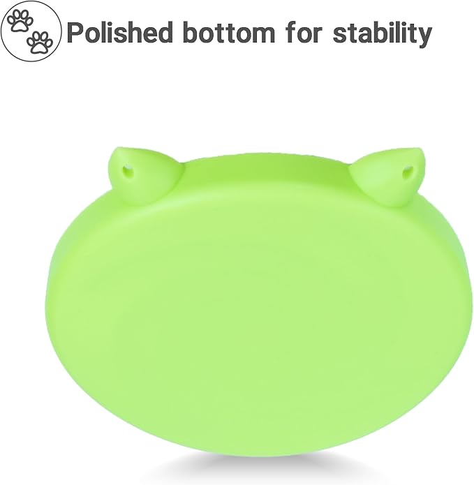 Bifeaw Slow Feeder Cat Bowl, Easy to Clean Silicone Bowl, Ideal for Dry and Wet Food (Orange and Cyan) - Image 6