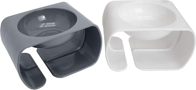 Kitty City Raised Cat Food Bowl Collection/Stress Free Pet Feeder and Waterer and Slow Feed Bowls - Image 6