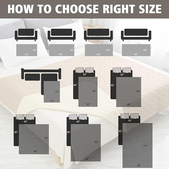 Ameritex Waterproof Pet Bed Cover Anti-Slip Dog Bed Blanket for Sofa and Furniture Waterproof New Pattern Design (Darkgrey, 30x80 Inch (Pack of 1)) - Image 7