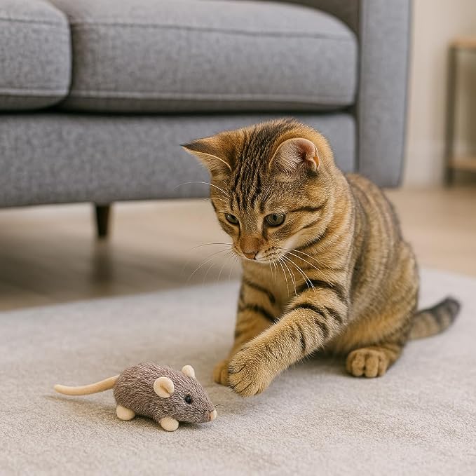 SPOT House Mouse Helen Cat Toy with Catnip – Lifelike Plush Mouse, Crinkle Sound, 4in Small Size for Kittens and Cats, Batting, Chasing, Playing – Assorted Colors - Image 5
