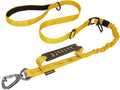 AUBELL Tactical Dog Leash Heavy Duty,4-6ft No Pull Bungee Leash,Yellow | Reflective Dog Leash for Medium Large Dogs with Comfortable Padded Double Handle,Car Seat Belt,360 Degree Rotating Carabiner by AUBELL