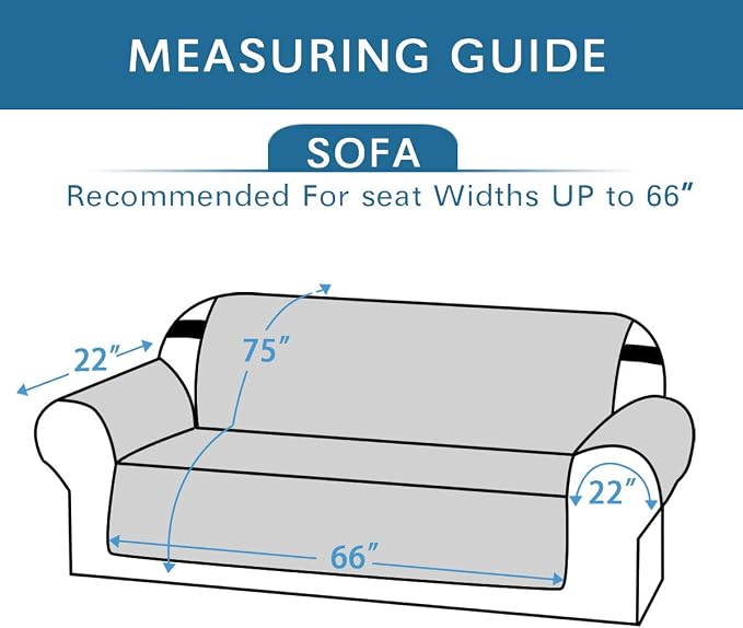H.VERSAILTEX Reversible Sofa Cover Couch Cover for 3 Cushion Couch Water Resistant Furniture Protector for Pets Durable Sofa Slipcover with Non Slip Elastic Strap(Sofa, Khaki/Beige) - Image 2