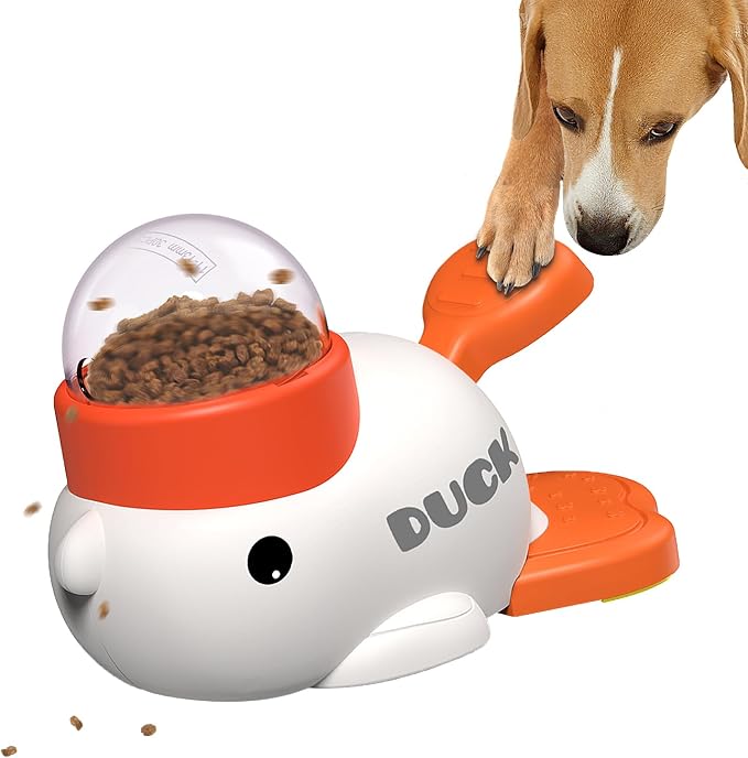 Dog Interactive Treat Dispenser Toy, Food Puzzle Slow Feeder (White) by Unknown