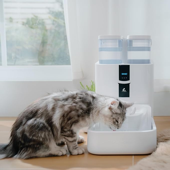 Automatic Cat Water Fountain 10L/338 oz Self Filling, Pet Drinking Fountains Dogs, Smart Bowl 5G WiFi Filtered Water Dispenser Easy Cleaning Oxygen-Rich, Wastewater Separate, No Slime, Quiet - Image 6