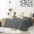 Tcksstex Waterproof and Anti-Slip Dog Bed Cover and Pet Blanket Sofa Pet Bed Mat ，car Incontinence Mattress Protectors Furniture Couch Cover for Most Cats Dogs, Pets（82x82- Dark Grey） by TcksstexFauxFurDogBedCover