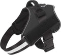Dog Harness, No-Pull Reflective Dog Vest, Breathable Adjustable Pet Harness with Handle for Outdoor Walking - No More Pulling, Tugging or Choking (Black, L) by Bolux