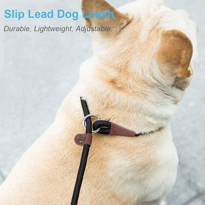 MayPaw Slip Lead Control Leash for Dogs No Pull, 13+ Colors Classic Dog Lead 7FT Pet Slip Leash, 1/4” Rope Leashes for Small Medium Animals Purple - Image 5
