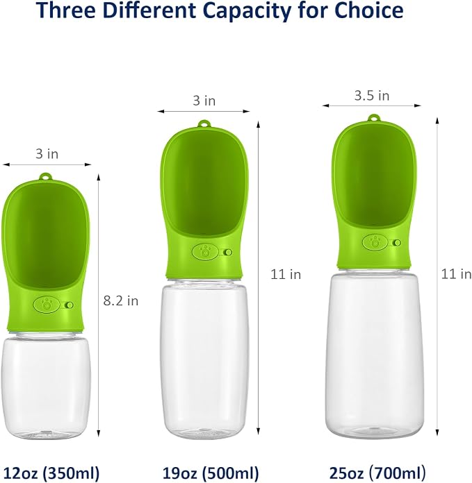 WePet Portable Dog Water Bottle, 25 OZ, Leak Proof Puppy Water Dispenser with Drinking Feeder for Pets Outdoor Walking, Hiking, Travel, Food Grade Plastic - Image 2